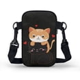 thumbnail image 2 of HELLHERO Adjustable Strap Women Crossbody Bag for Adult Daily Commute or Casual Outings Crossbody Bag Polyester 4.33"x1.97"x7.09", Capybaras with Boba Tea and Bread, 2 of 7