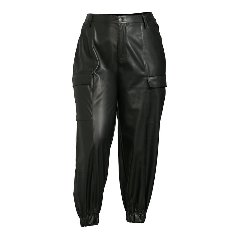 Madden NYC Juniors Plus Size Faux Leather Joggers Walmart