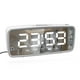 thumbnail image 2 of Reloj despertador digital LED con radio FM, pantalla de 7 pulgadas, carga USB, Blanco, 2 of 9