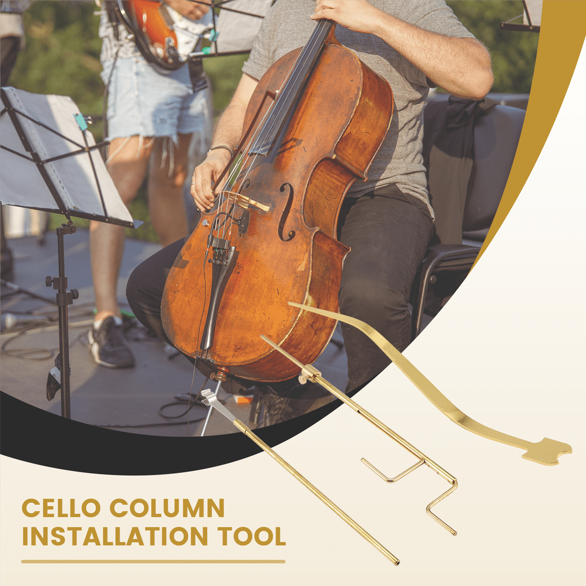 Cello Luthier Tools Kit Cello Sound Post Set Sound Post Installation Tool Cello Making Repair Tools Curved