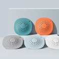 thumbnail image 1 of lote De 5 Attrape-cheveux, Passoire D'vier, Passoire De Cuisine Pliable En Silicone, Passoire De Protection D'vier Avec Ventouse Pour Salle De Bain, 1 of 5