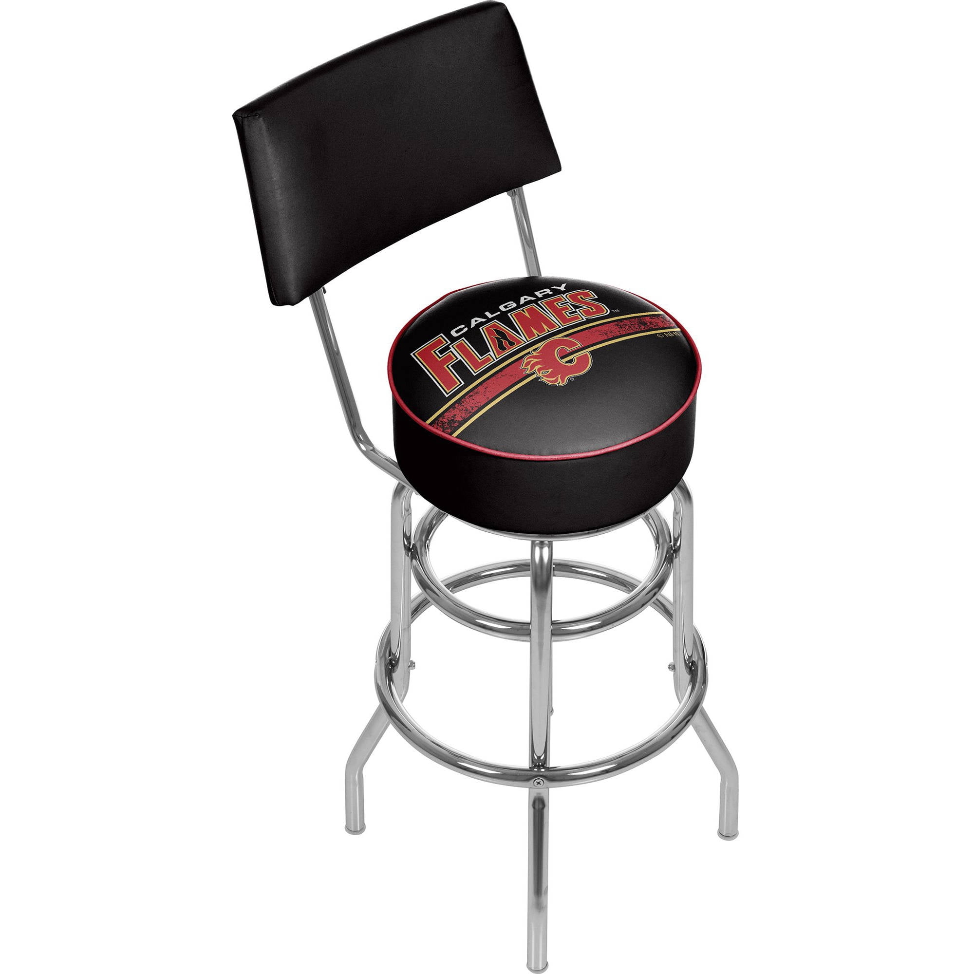 Pure Oil Swivel Bar Stool With Back, Swivel Bar Stools For Garage
