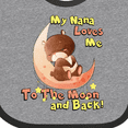 thumbnail image 4 of Inktastic My Nana Loves Me to the Moon and Back Boys or Girls Baby Bib, 4 of 4