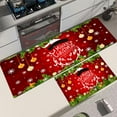 thumbnail image 4 of Cinvoph 2pcs Christmas Area Rugs for Living Room Kitchen Bedroom Beside Laundry Room Washable Rug Non Slip Low Pile Stain Non-Slip Soft Foldable, 4 of 8