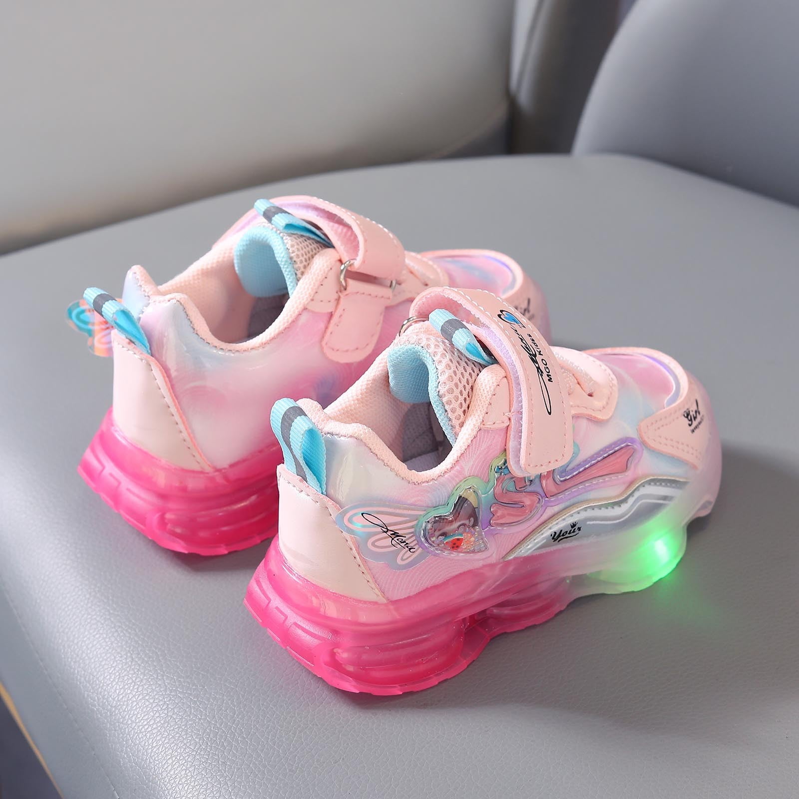 Baby Shoes Led Light Up Shoes Walking Shoes Casual Shoes Girls' Sneakers,Size 3 Years-3.5 Years