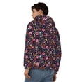 thumbnail image 4 of Wukai Dancing Skeletons Floral Garden Print Men's Zip-Up Hoodie,Fleece Full-Zip Hoodie for Men, Hooded Sweatshirt-Small, 4 of 5