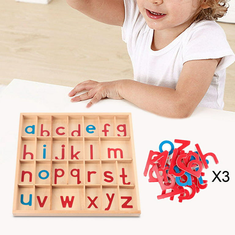 Montessori Preschool Spelling Learning Language Materials Toys, Sorting  Stacking 3 set Alphabet