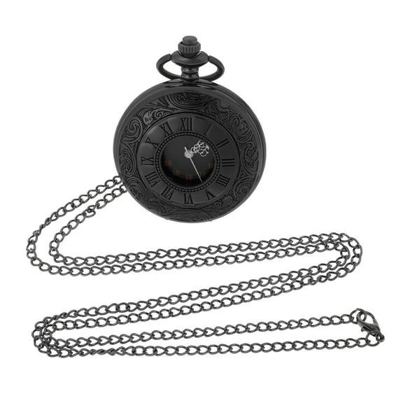 WORGEOUS Vintage Roman Scale Pocket Watch Man Men's 45.00X4.50X1.30CM Black