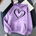 thumbnail image 2 of DDAPJ pyju Womens Heart Print Hoodie 2023 Fall Fashion,Teen Girls Cute Graphic Hooded Sweatshirt Loose Casual Long Sleeve Drawstring Pullover Hoodies with Kangaroo Pocket, 2 of 4