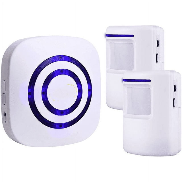 CNKOO -Motion Sensor Alarm System Wireless Home Security Driveway Alarm Indoor Motion Detector Alert with 2 Sensor and 1 Receiver -38 Chime Tunes