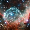 thumbnail image 2 of ESO/B. Bailleul 12x12 White Modern Wood Framed Museum Art Print Titled - Thors Helmet Nebula, 2 of 4