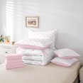 thumbnail image 6 of Erosebridal Dreamy Princess Kawaii Bowknot 7-Piece Twin Bedding Sets For Bows Lovers,Kawaii Bowknots Bow Tie Bedding Comforter Set,Pink White,Reversible, 6 of 7