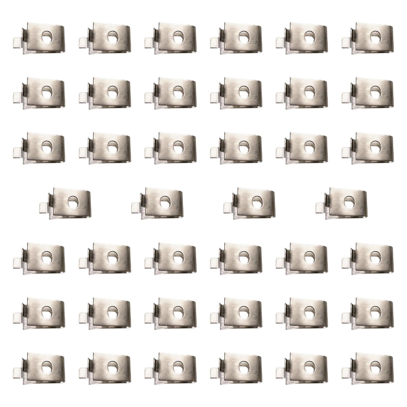 Baoblaze 40 Pieces Cabinet Shelf Clips Easy to Install Adjustable Shelf Bracket Clips