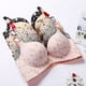 thumbnail image 2 of Ladies no steel ring gather adjustment type print seamless one piece bra sexy underwear floral push up bra underwearpangjing, 2 of 4