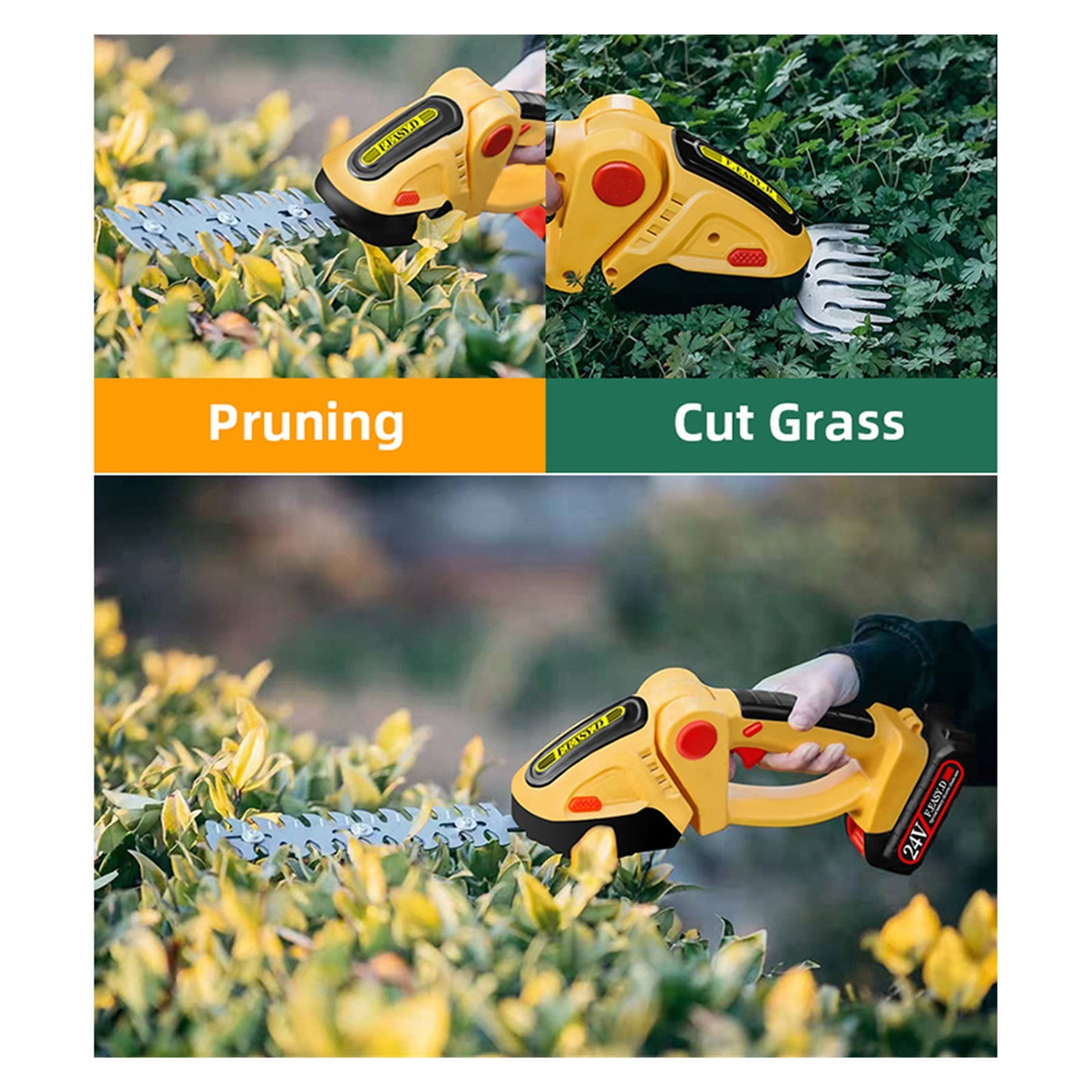 2 In 1 Cordless Electric Hedge Trimmer 36V Household Lawn Mower Battery Rechargeable Pruning Shear Mower Garden Tools