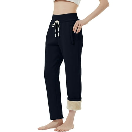 

PEASKJP Pajama Pants Women s High Waist Paper Bag Work Pants Stretchy Trouser with Belt