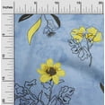 thumbnail image 2 of oneOone Velvet Medium Blue Fabric Floral Botanical Floral With Texture Craft Projects Decor Fabric Printed By The Yard 58 Inch Wide, 2 of 4