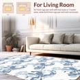 thumbnail image 2 of ODIKA 4'x6' Machine Washable Non-Slip Area Rug, Whisper Cloud Formation Abstract High Traffic Rug with Pad, White, 349155, 2 of 8