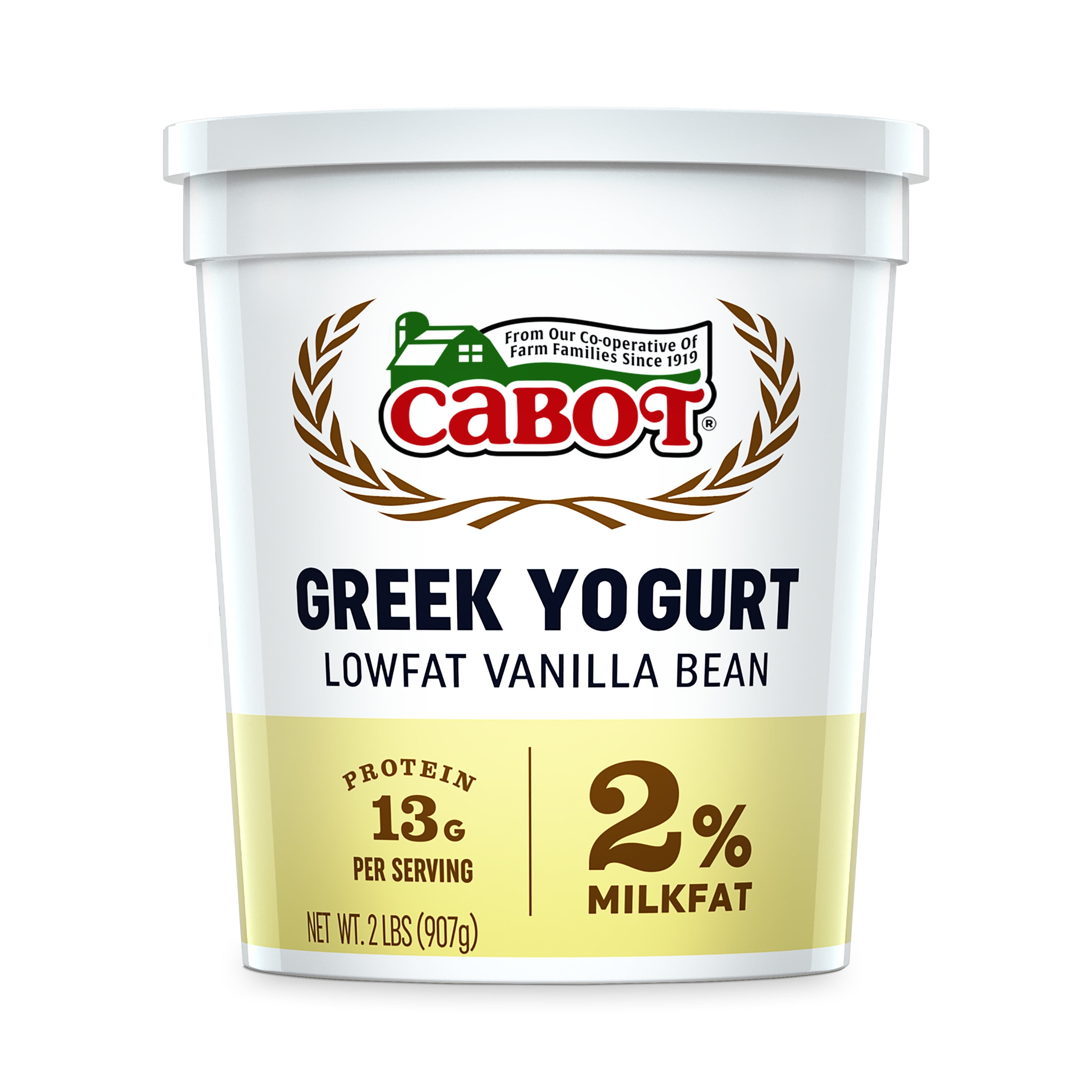 Cabot Lowfat Vanilla Bean Greek Yogurt, 2 Lbs