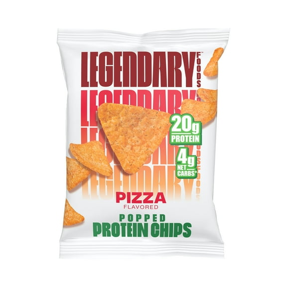 Pack of 4 Legendary Foods 20g Protein Chips - Pizza - 1.2 oz - Package may vary
