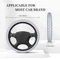thumbnail image 3 of Rateoe Hipster Mustache Pattern Elastic Stretch Steering Wheel Cover, Universal 15 inch, Microfiber Breathable , Anti-Slip, Odorless, Easy Carry, 3 of 6