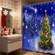 thumbnail image 4 of Cortina de ducha navideña con ganchos | Decoración navideña para el baño | Tela de poliéster impermeable con diseños festivos de árboles y bolas, 4 of 6