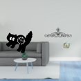 thumbnail image 2 of Reloj de pared silencioso de acrílico con forma de gato de dibujos animados, figura decorativa colgante con revestimiento resistente, ideal para sala, 2 of 8