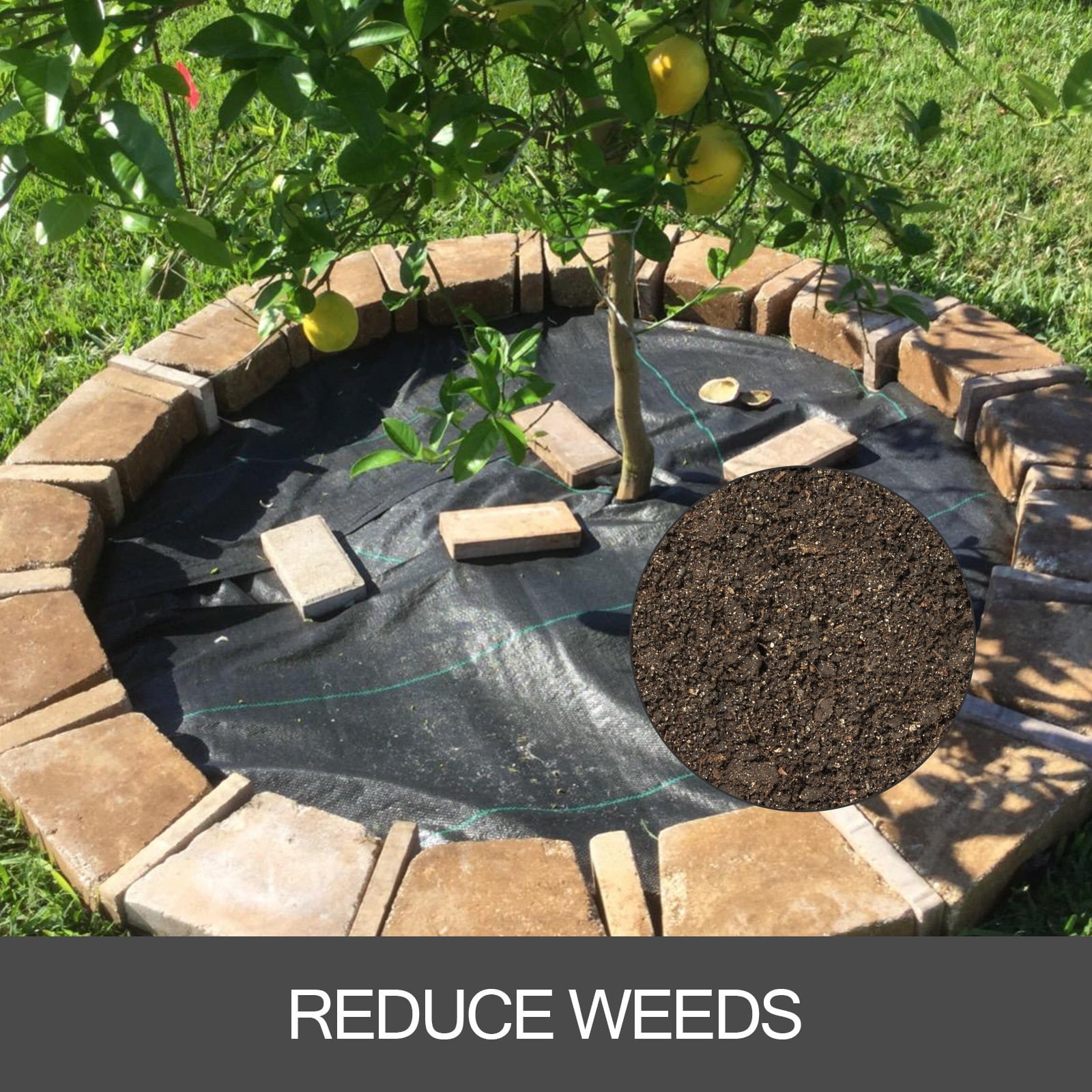 VEVOR Landscape Fabric 4ft x 250ft - Geotextile Fabric Heavy Duty 5oz - Ground Cover Non Woven for Commercial Greenhouse, Yard, Garden Barrier Cloth Blocker Mat