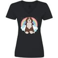 thumbnail image 3 of Inktastic Bernedoodle Dog Women's V-Neck T-Shirt, 3 of 5
