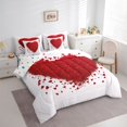 thumbnail image 3 of Homewish Red Cartoon Loves 7-Piece Bedding Comforter Set,Happy Valentine'S Day King Bedding Sets,Romantic Theme Bed Sheets For Men Women,Luxury Bedroom Decor Reversible, 3 of 8