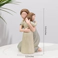thumbnail image 3 of Mother and Daughter Statue Sculpted Resin Craftsmanship Gift for Mom Birthday Mothers Day Anniversary Handmade Home Decor Bedroom Shelf Ornament 5.5 x 3.2 Inches, 3 of 7