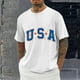 thumbnail image 1 of Tops para hombre, blusas y camisas de cuello redondo y manga corta para hombre, blusas casuales de moda con cuello redondo y estampado para hombre, blusas de poliéster para hombre., 1 of 5