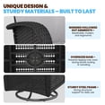 thumbnail image 5 of LazySunsets 3 Pieces Patio Furniture Set, Patio Swivel Rocker Chairs Set of 2, Wicker Outdoor Bistro Set with Rocking Chair, Gray/Black, 5 of 8