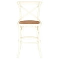 thumbnail image 5 of SAFAVIEH Franklin Cross-Back 39" Bistro Rustic Counter Stool with Footrest, Weathered Grey, 5 of 5
