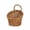 Wood-B, variant on Imitation Woven Garlic Storage Wall Hanger for Kitchen Organization Portable Small Utensil Holder Polyester Construction Easy Mount, 5.51*5.51*4.33 in, Wood-C