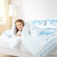thumbnail image 4 of Manfei Kawaii Blue Queen Comforter Set 3 Pieces for Kids Girls, Glitter Diamonds Bedding Sets, Princess Style Bedding Comforter Set, Microfiber Bedroom Decor, 4 of 8