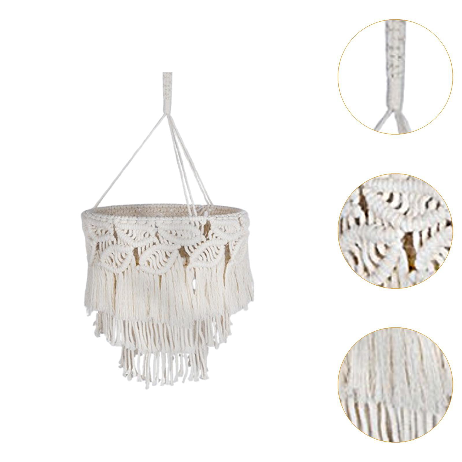Bvdfgk Macrame ceiling lamp shade shade shade Handmade Modern Bohemianlight Shade Shade A