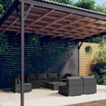 thumbnail image 1 of vidaXL 9 Piece Garden Lounge Set with Cushions Poly Rattan Grey, 1 of 5