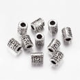 thumbnail image 2 of 50pcs style Alloy Beads Column Antique Silver Lead Free & Cadmium Free 9x7mm Hole: 3.5mm, 2 of 3
