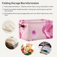 thumbnail image 6 of Cat Paw Pink and Diamond Storage Bins Baskets With Handles Storage Box Clothes Organizer Organization Toys, 6 of 7