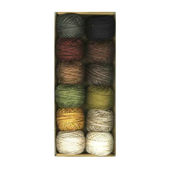 Valdani Variegated Pearl Cotton Ball Size 12 109yd Woodland Babies