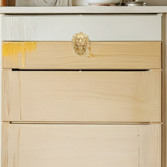 COMPUKAS Brass Lion Gate Knocker Lion Head Door Knocker 1Set