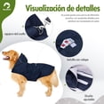 thumbnail image 3 of Impermeable con capucha para perros (4XL, azul), 3 of 5