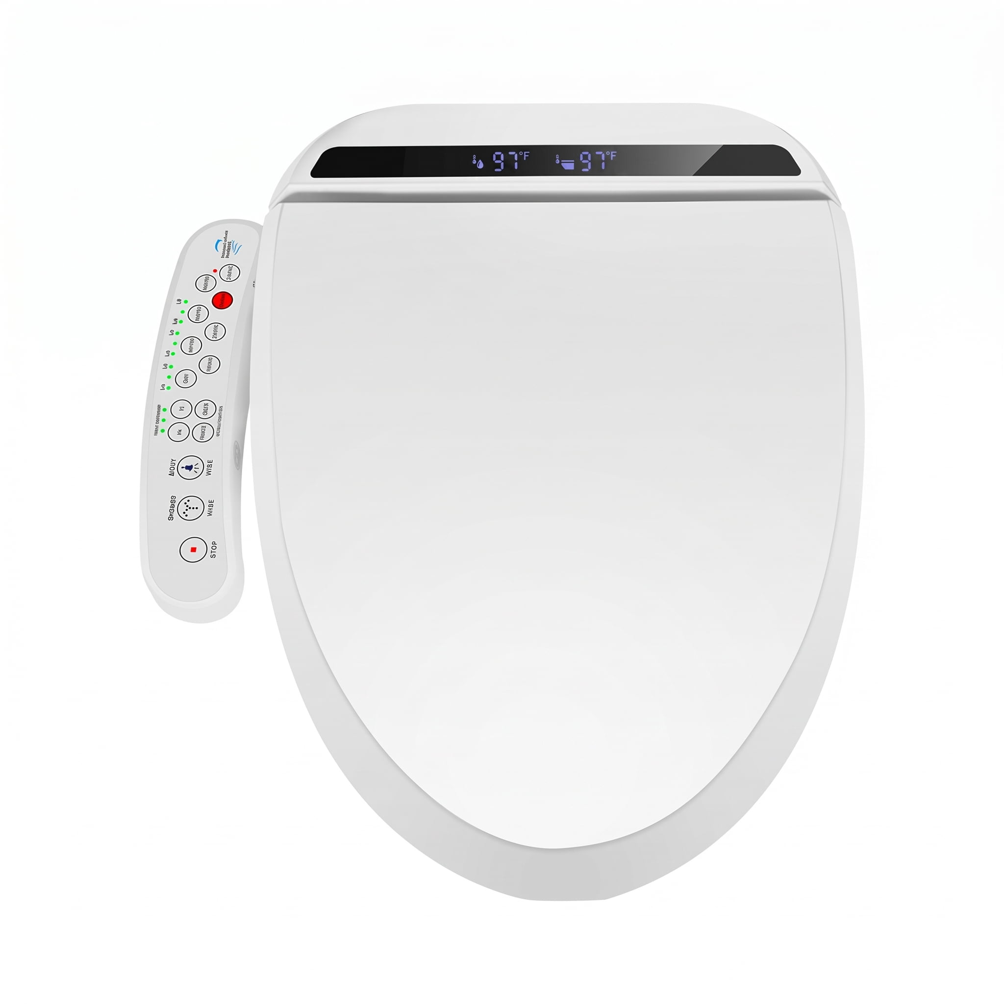 ELECWISH Electric Bidet Toilet Seat with Heated Automatic Induction Spray Dryer Night Light,White