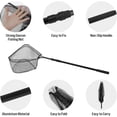 thumbnail image 3 of SAN LIKE Fishing Net for Fish Folded Landing Nets with Telescopic Rod Handle Durable Rubber Coated Collapsible Net Fly Fishing Net Easy to Catch and Release Saltwater and Freshwater Use, 3 of 9