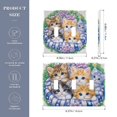thumbnail image 3 of 2 Gang Light Switch Cover Plate Cats and Wreath Wall Plate Decorate Electrical Outlet Cover Plates 4.56”x4.48”, 3 of 8