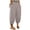 Beige, variant on Summer Pants for Women Casual Linen Cotton Elastic High Waist Harem Trousers with Pockets Loose Boho Relaxed Cropped Cuffed Ankle Pants, Black L