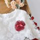 thumbnail image 2 of Falda de encaje dulce para niña, vestido de princesa de primavera y otoño con lazo de mangas suaves para ceremonia de fiesta de boda (rojo, 80 cm), 2 of 5