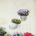 thumbnail image 2 of Olurrisa 4 Pack Metal Garden Trellis 71" x 19.7"Rustproof Trellis for Climbing Plants Outdoor Flower Support Cream White, 2 of 6
