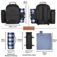 thumbnail image 4 of Mochila de picnic Sunflora aislada para 2 personas con nevera y manta, 4 of 7